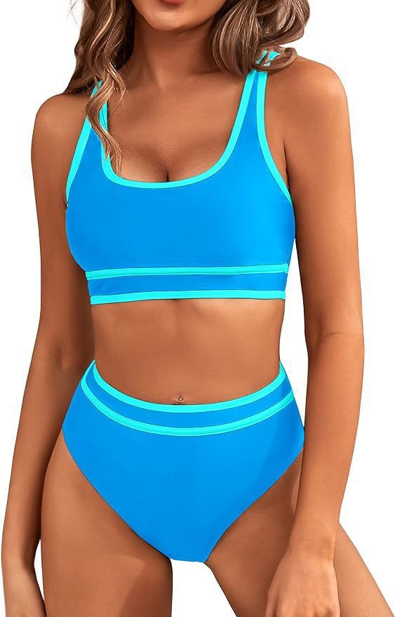 Bikini Tight-fitting Solid Color Swimsuit For Women