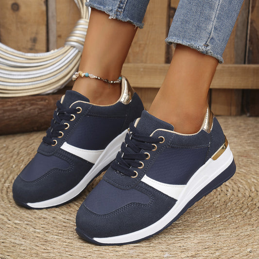 Casual Plus Size Lace Up Sneaker Women